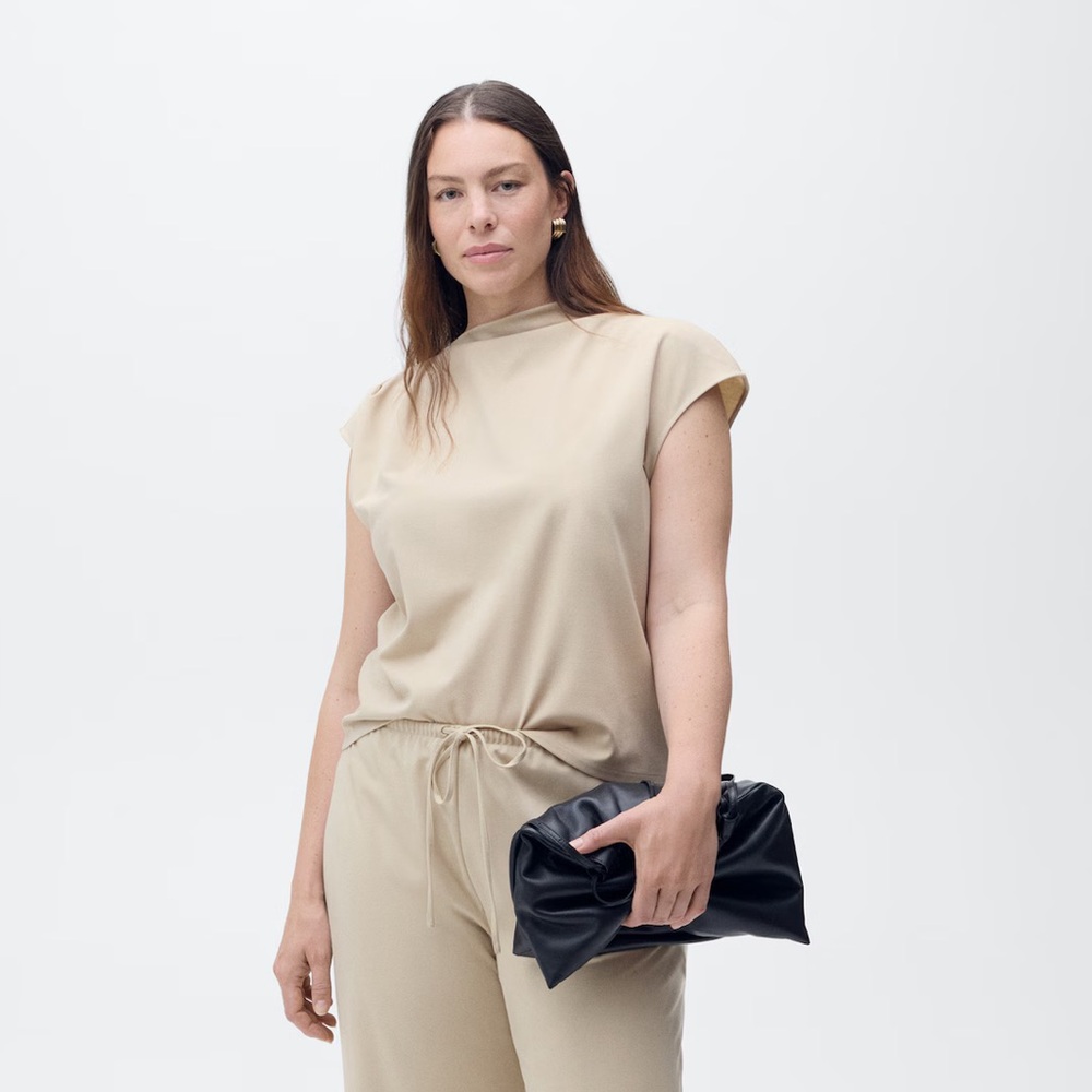 NWT Mango Top with Asymmetrical Neck